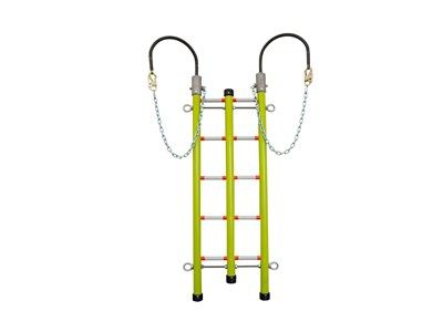 NESCO 3-Rail Hook Ladder Heavy-Duty Insulated Fiberglass